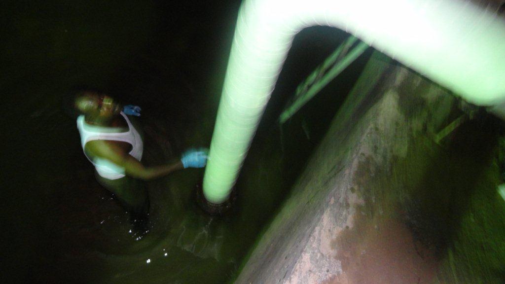 A 6 metre long pipe in a fire station pumping house undergoes reinforcement using SylWrap HD Pipe Repair Bandage