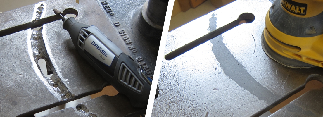 Industrial Metal Epoxy Paste used in the repair of a badly damaged drill stand