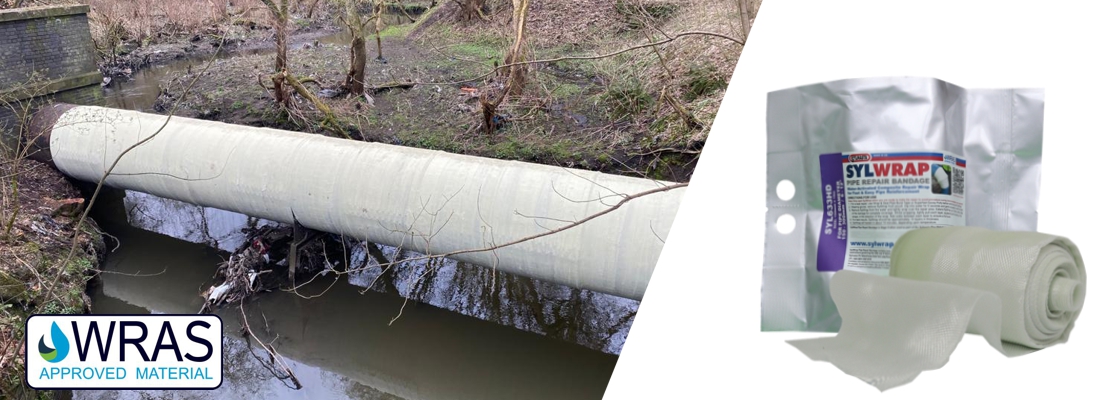 SylWrap HD is a composite pipe repair bandage with a water activated resin which sets rock hard in minutes to protect pipes and structures