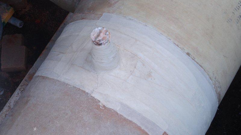 A 1500mm seawater cooling system undergoes repair and reinforcement with SylWrap HD Pipe Repair Bandage