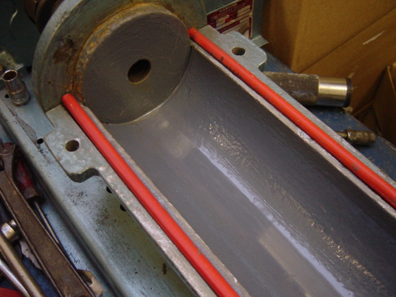 Ceramic BrushableBlue Epoxy Coating created an abrasion resistant surface to refurbish barrels in a pug mill putty extruder