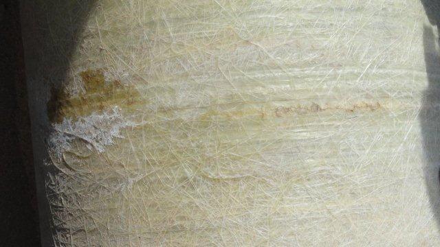 The scored surface of a GRP pipe at a refinery in Saudi Arabia prior to undergoing repair and restoration