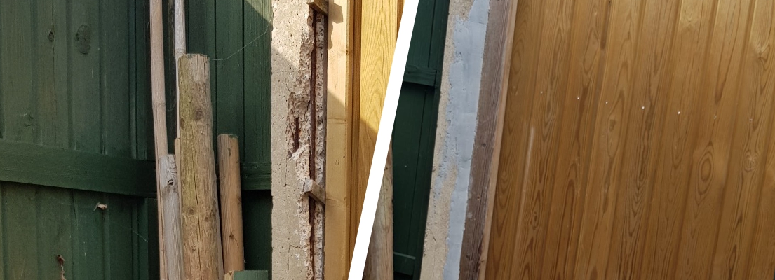 Concrete cancer caused sever damage to fence posts which underwent repair with AB Original Epoxy Putty