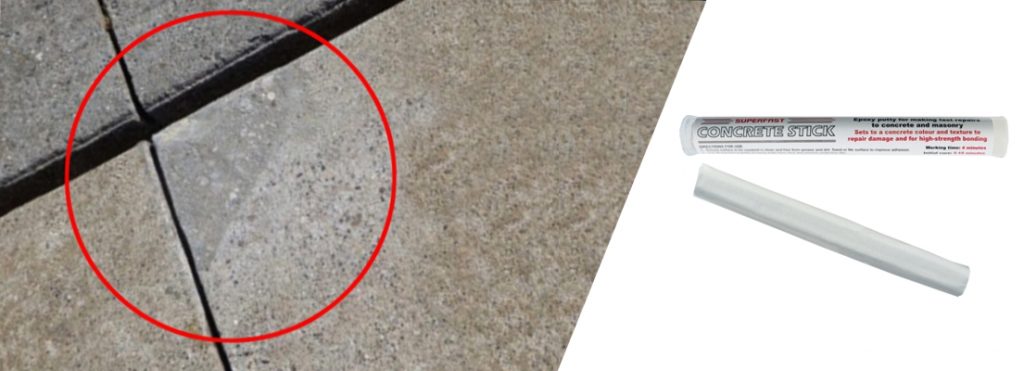 Superfast Concrete Epoxy Putty Stick is fast-working with a specialist formulation for the repair of damaged concrete.