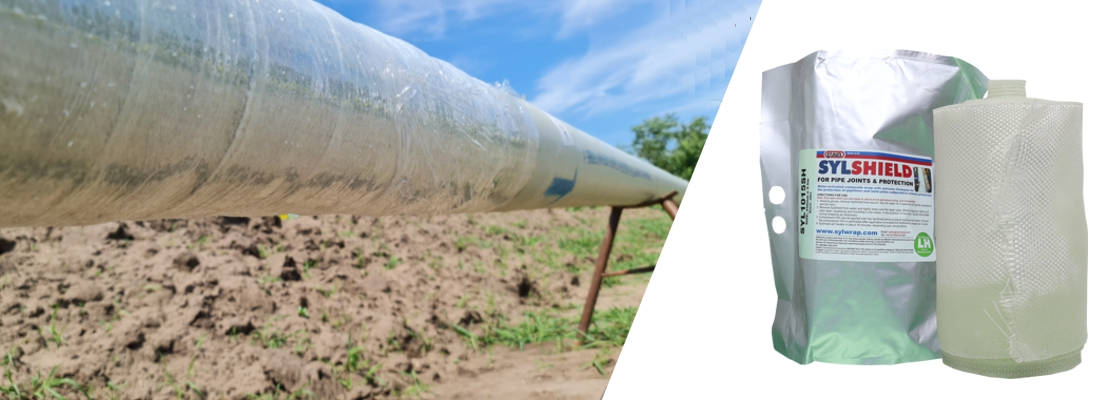 SylShield is a pipe weld protection wrap with extreme thickness applied to pipes in abrasive environments or before trenchless installation