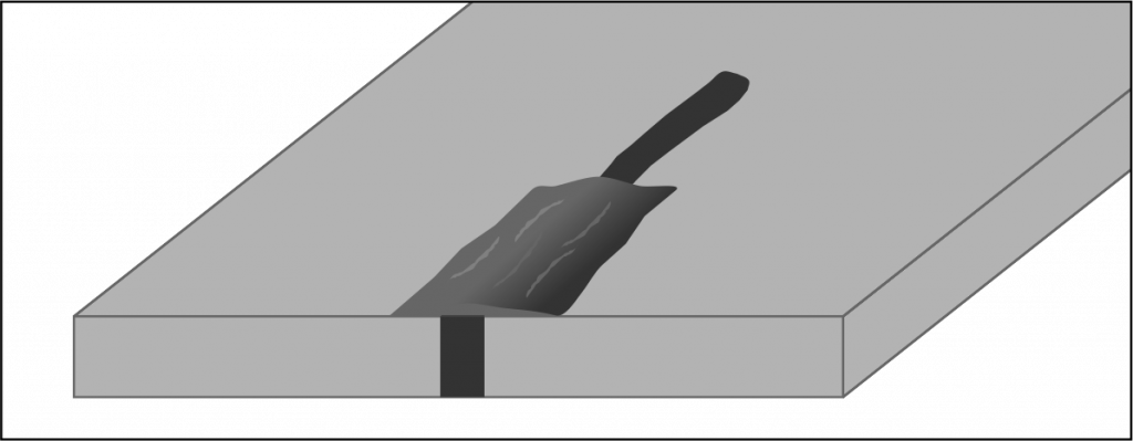 Epoxy paste forced into a hairline crack will repair the metal surface and restore integrity