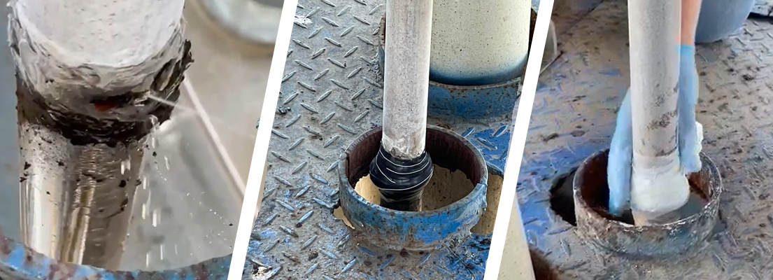 Live leak repair of a leaking alcohol pipe at a sugar mill in Costa Rica