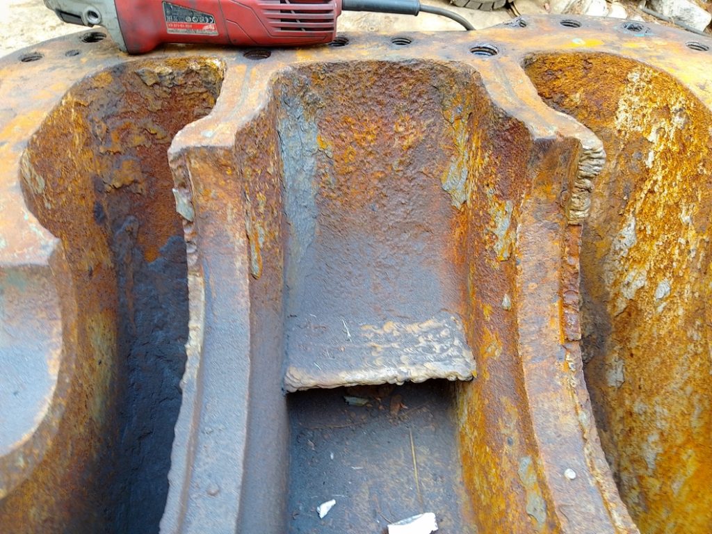 Corrosion, abrasion and wear damage can leave pump housing requiring repair and refurbishment
