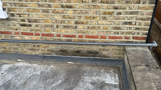 Shared water supply pipe running to eight cottages in London after repair with Liquid Metal Epoxy Coating
