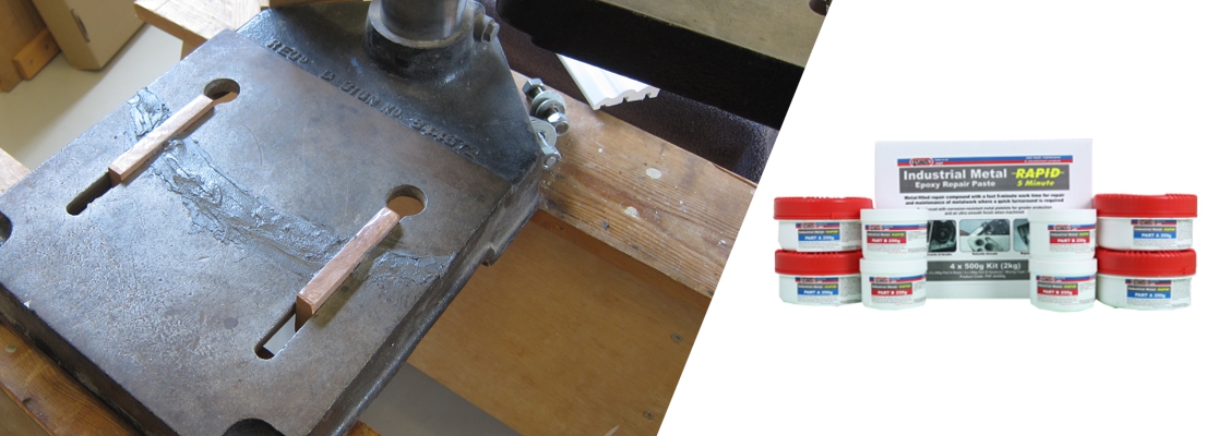 Industrial Metal Rapid 5 Minute is a fast working epoxy paste used to rebuild and refurbish damaged and worn parts, pipes and machinery