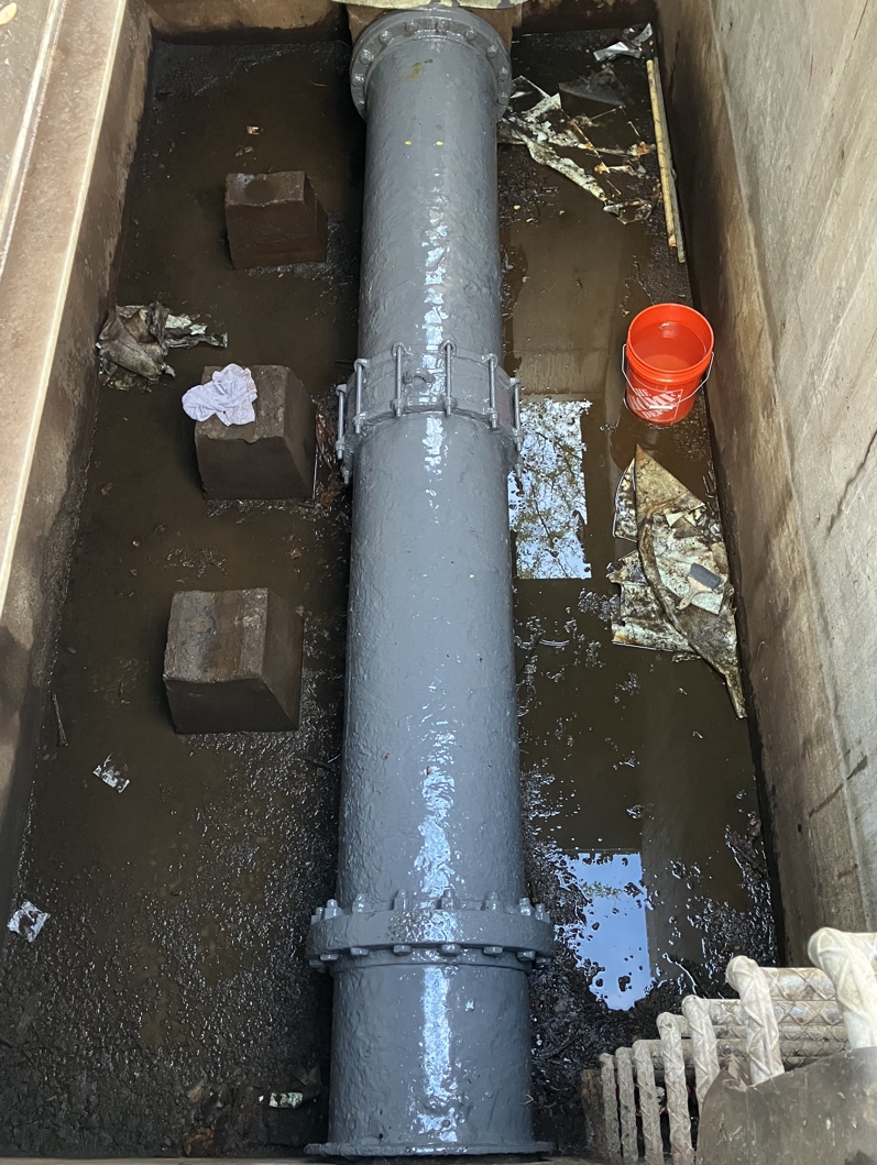 Liquid Metal Epoxy Coating protects a sewer main from corrosion in a repair carried out in Hawaii
