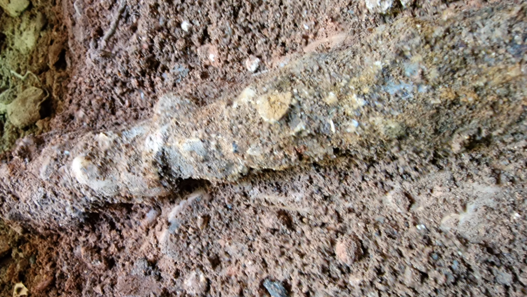Stone embedded water main supply pipe before Sylmasta formulated a repair and refurbishment application