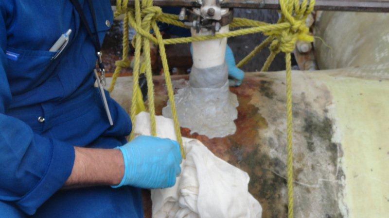 Sylmasta AB Epoxy Putty applied to a seawater cooling supply line in Saudi Arabia which required repair and reinforcement