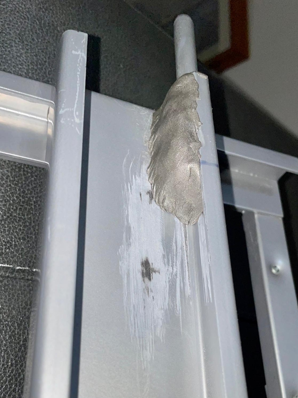 A kitchen magic corner unit has a part fixed back in place using Superfast Steel Epoxy Putty