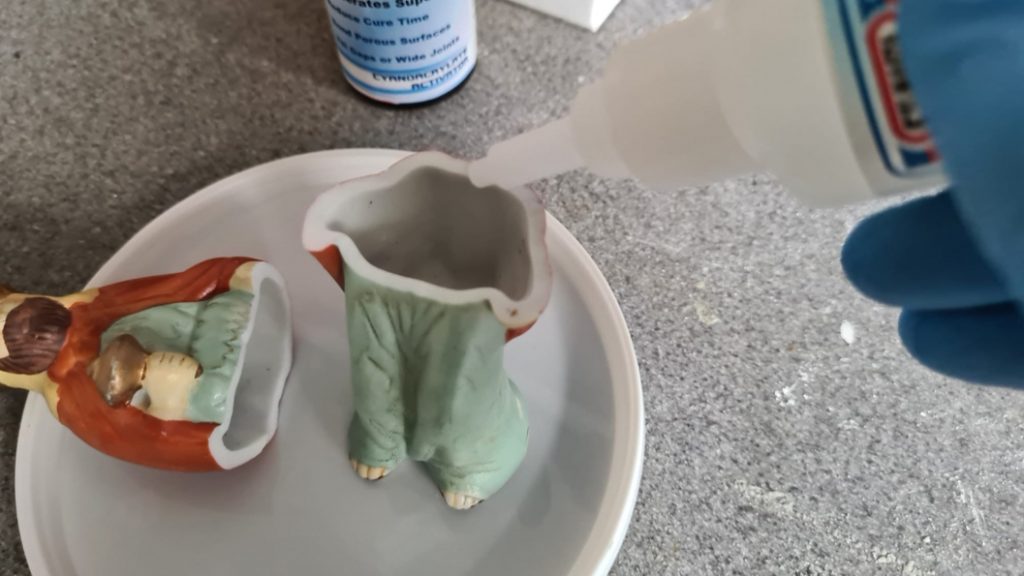 CAE1500 High Viscosity Superglue used to repair a priceless family Christmas decoration