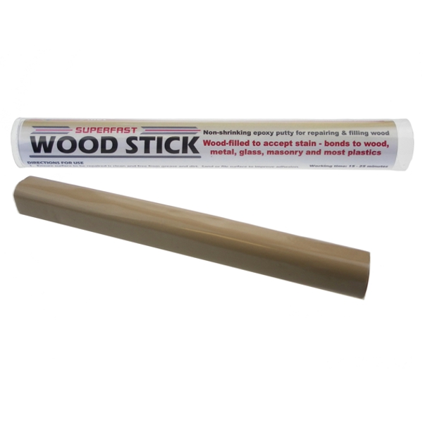 Superfast Wood Stick is an epoxy putty used for wood repair, filling and bonding