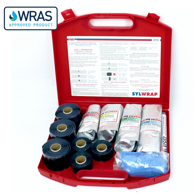 The SylWrap Contractor Case contains everything needed to fix a leaking pipe in under 30 minutes