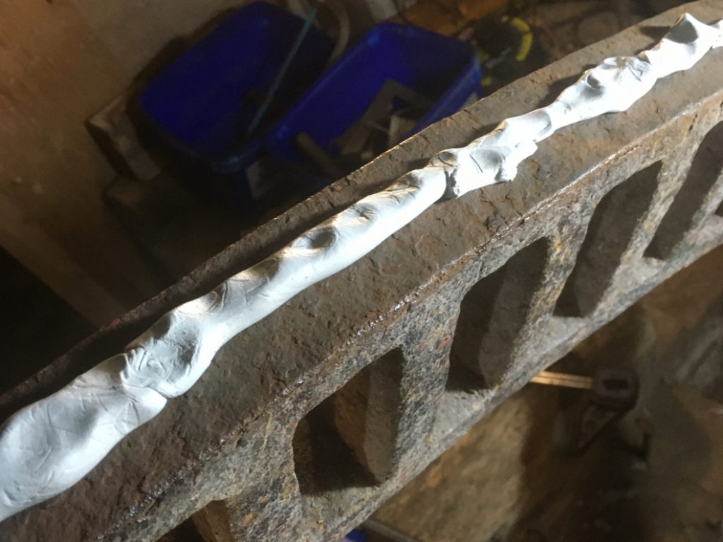 Sylmasta AB applied to a 19th century cast iron pit wheel during refurbishment to protect against corrosion and water ingress
