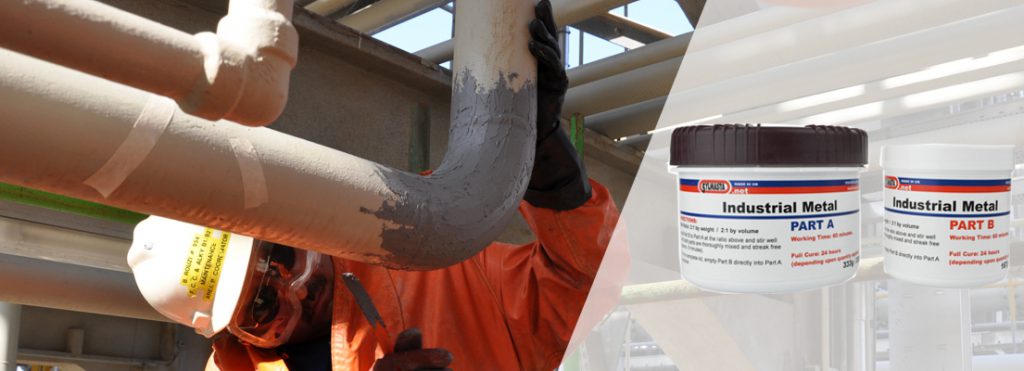 Industrial Metal Epoxy Paste is used to rebuild pipe and structures which are suffering from damage