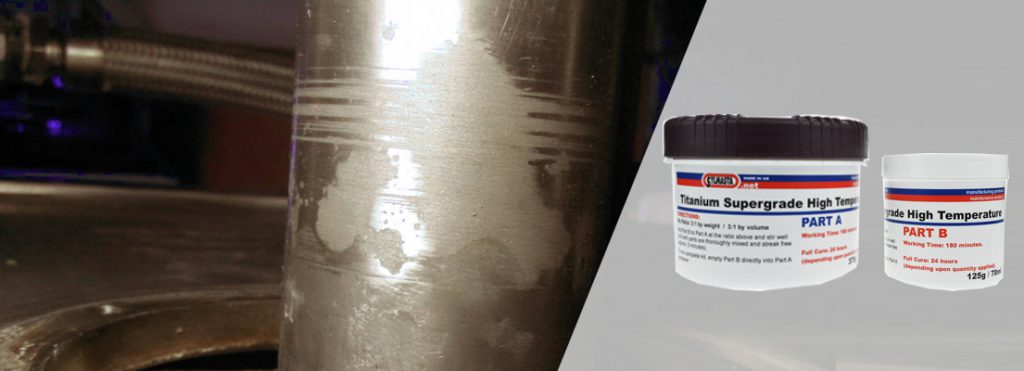 Titanium Supergrade HT Epoxy Paste is used to rebuild pipe and structures which are suffering from damage in extreme temperature environments