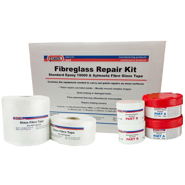 Epoxy Composite Repair Kit contains E190 Brushable Epoxy Resin and Fibreglass Tape for making multiple patch repairs to complex pipes