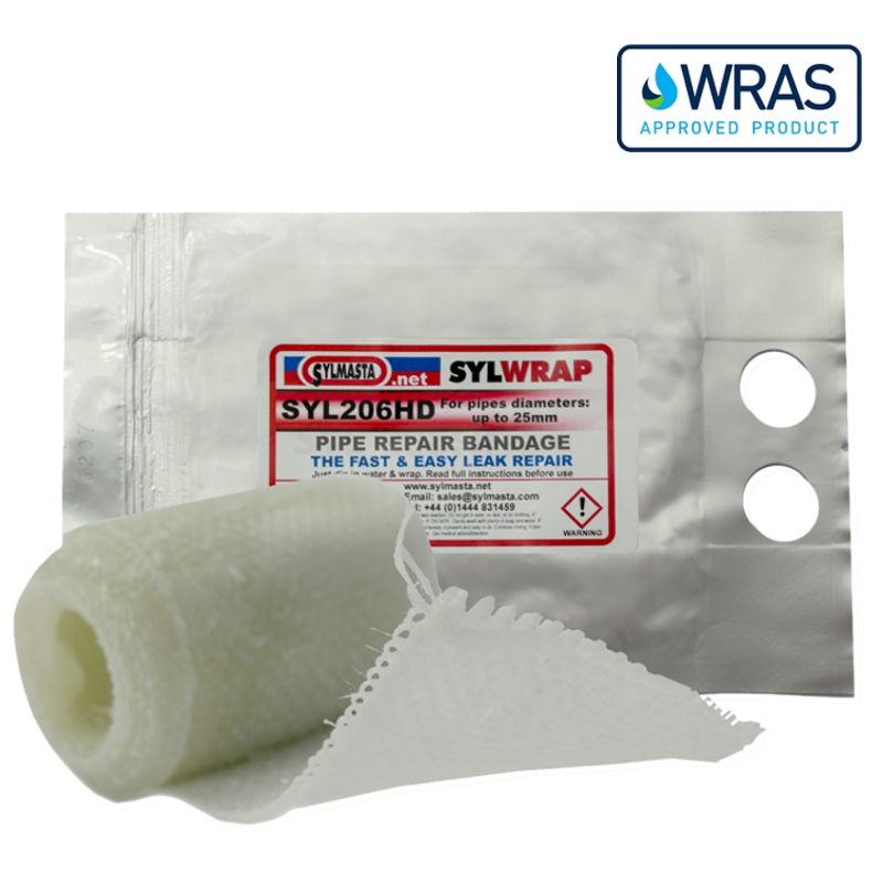 SylWrap HD is a pipe repair bandage which can be used to make underwater repairs alongside epoxy putty