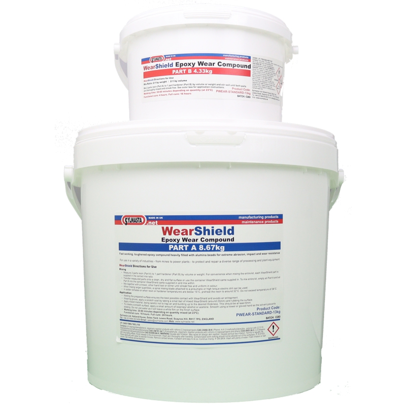 WearShield is an alumina-fill;ed epoxy paste for wear protection and abrasion resistant repair