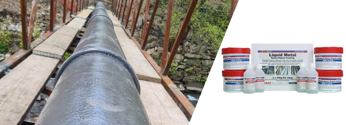 Liquid Metal is an epoxy coating with high corrosion resistance used to paint protective layers onto machine parts, metalwork and pipes